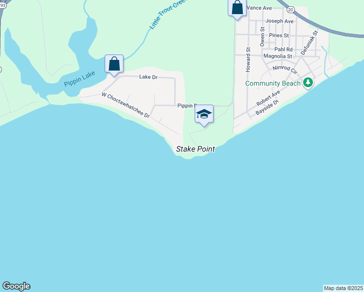 map of restaurants, bars, coffee shops, grocery stores, and more near 903 East Choctawhatchee Drive in Niceville