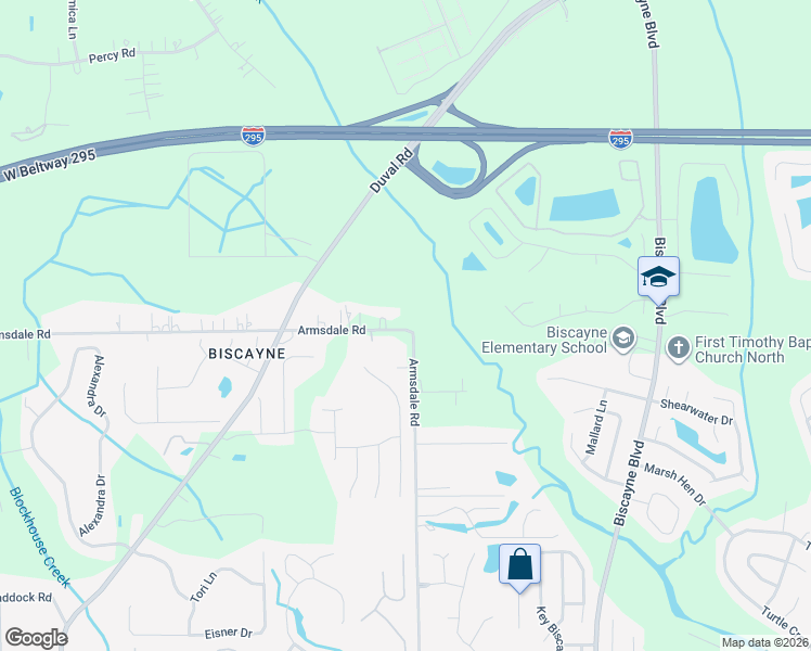 map of restaurants, bars, coffee shops, grocery stores, and more near 12130 Armsdale Road in Jacksonville