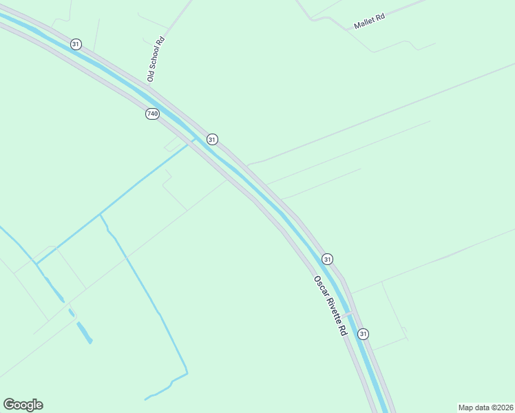 map of restaurants, bars, coffee shops, grocery stores, and more near 1675 Oscar Rivette Road in Arnaudville