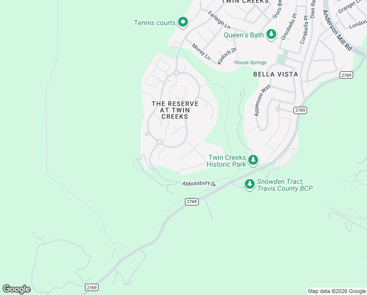 map of restaurants, bars, coffee shops, grocery stores, and more near 3210 Winged Elm Drive in Cedar Park