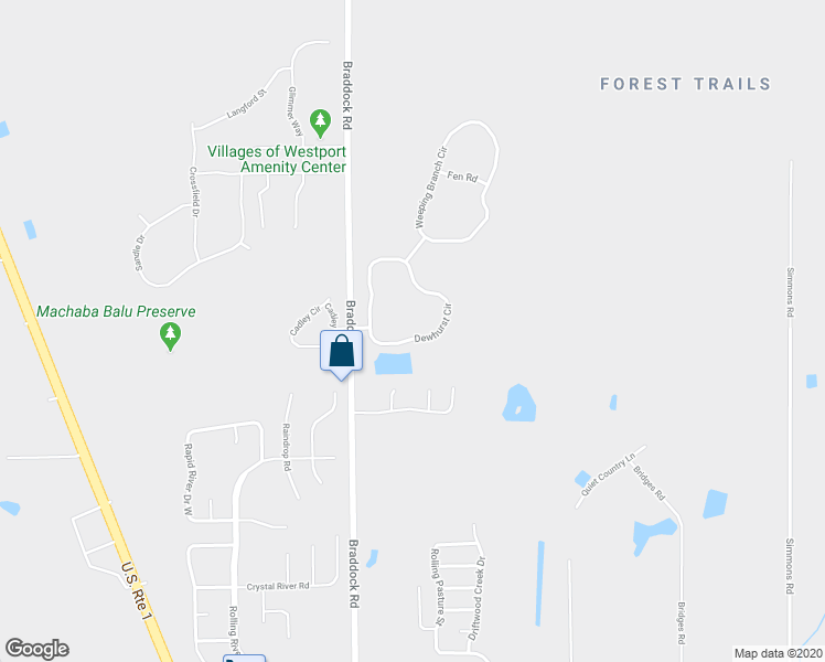 map of restaurants, bars, coffee shops, grocery stores, and more near 12517 Dewhurst Circle in Jacksonville