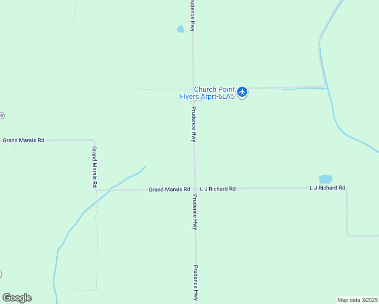 map of restaurants, bars, coffee shops, grocery stores, and more near 1635 Prudence Highway in Church Point