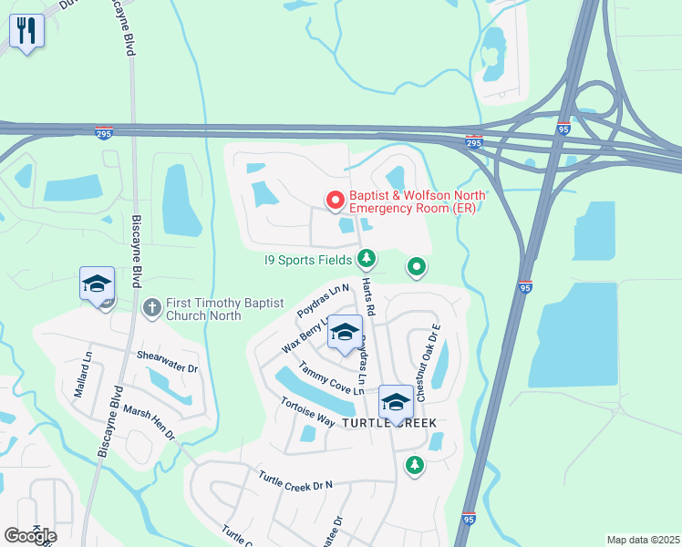 916 Turtle Creek Drive South, Jacksonville FL Walk Score