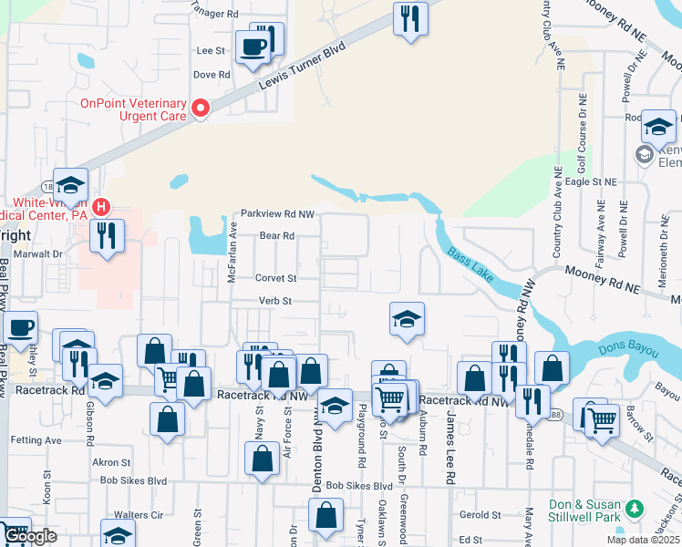 map of restaurants, bars, coffee shops, grocery stores, and more near 608 Manor Court in Fort Walton Beach