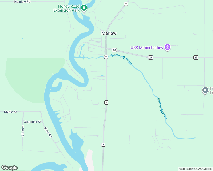 map of restaurants, bars, coffee shops, grocery stores, and more near 15854 County Road 9 in Summerdale