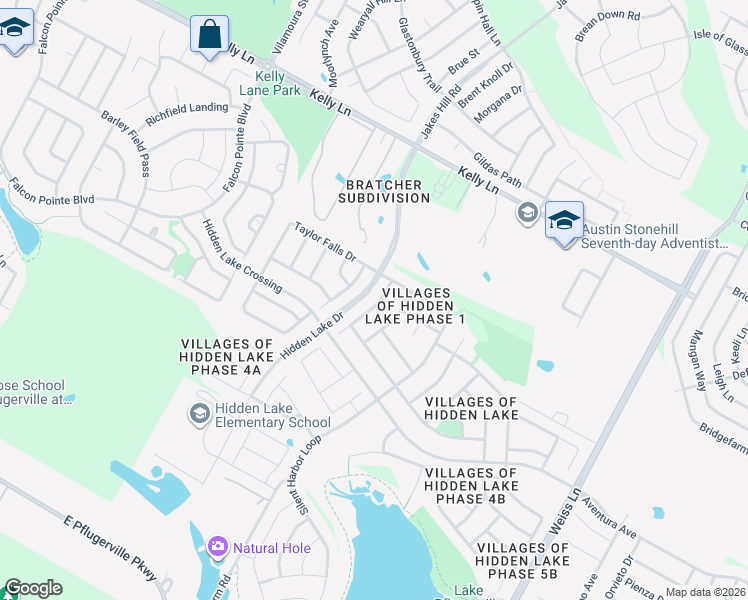 map of restaurants, bars, coffee shops, grocery stores, and more near 18704 Silent Water Way in Pflugerville