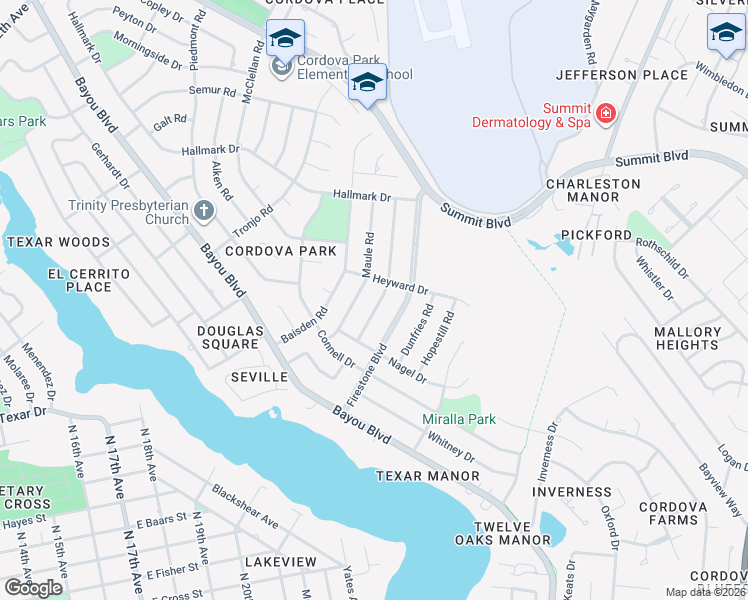 map of restaurants, bars, coffee shops, grocery stores, and more near 3636 Bonner Road in Pensacola