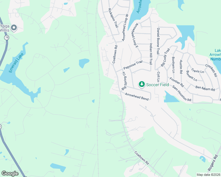 map of restaurants, bars, coffee shops, grocery stores, and more near 138 Coaltown Road in Willis