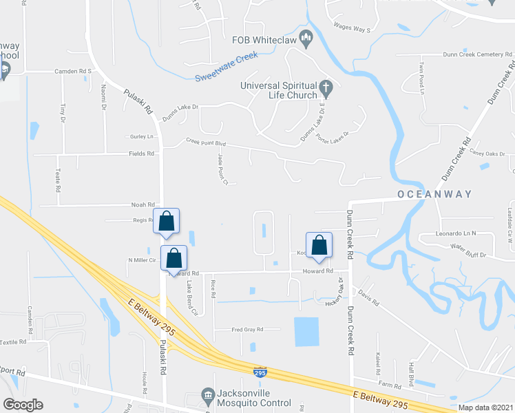 map of restaurants, bars, coffee shops, grocery stores, and more near 11980 Hayden Lakes Circle in Jacksonville
