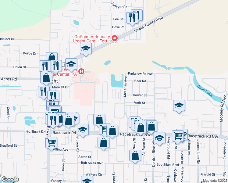 map of restaurants, bars, coffee shops, grocery stores, and more near 940 Central Avenue in Fort Walton Beach