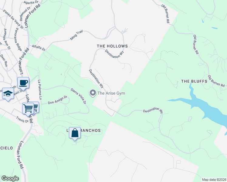 map of restaurants, bars, coffee shops, grocery stores, and more near 6717 Liberty Grotto Court in Leander