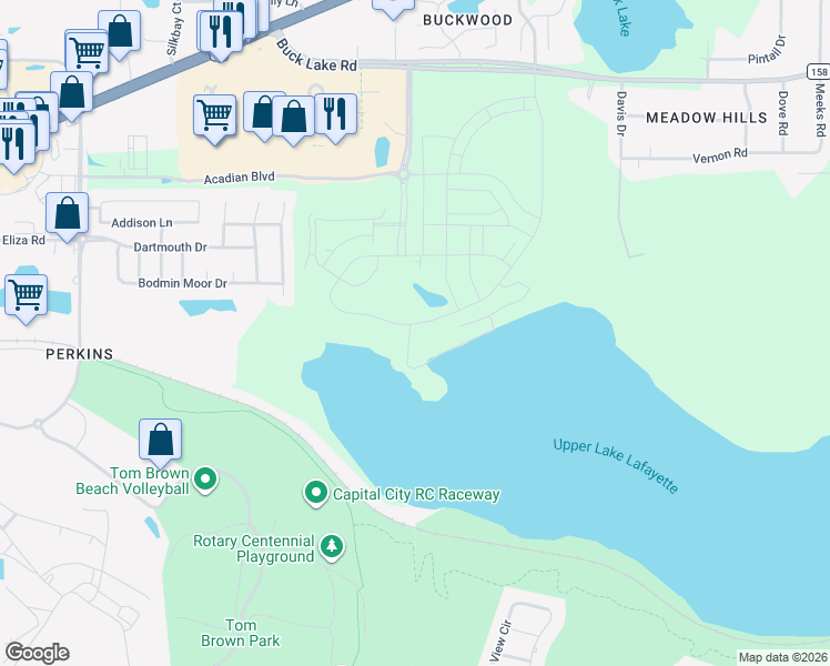 map of restaurants, bars, coffee shops, grocery stores, and more near 4141 Rampart Drive in Tallahassee