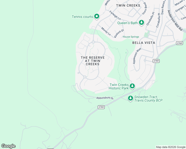 map of restaurants, bars, coffee shops, grocery stores, and more near 3210 Winged Elm Drive in Cedar Park