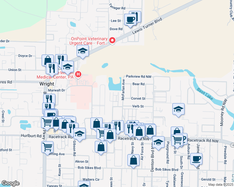 map of restaurants, bars, coffee shops, grocery stores, and more near 946 Ashley Lane in Fort Walton Beach