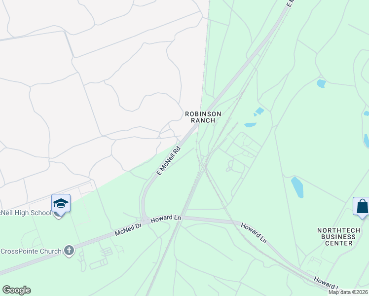 map of restaurants, bars, coffee shops, grocery stores, and more near 14005 McNeil Round Rock Road in McNeil