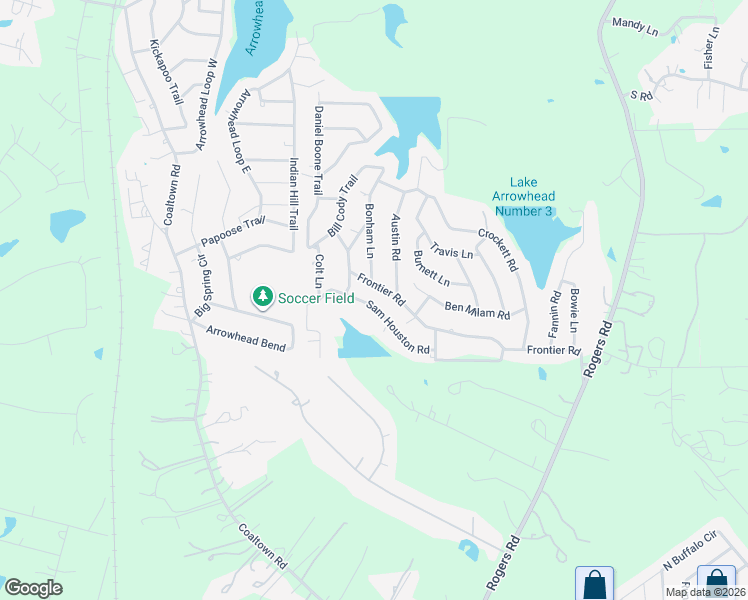 map of restaurants, bars, coffee shops, grocery stores, and more near 3532 Frontier Road in Willis