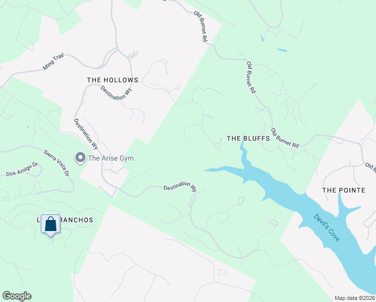 map of restaurants, bars, coffee shops, grocery stores, and more near 6801 Sunset Ridge Way in Jonestown