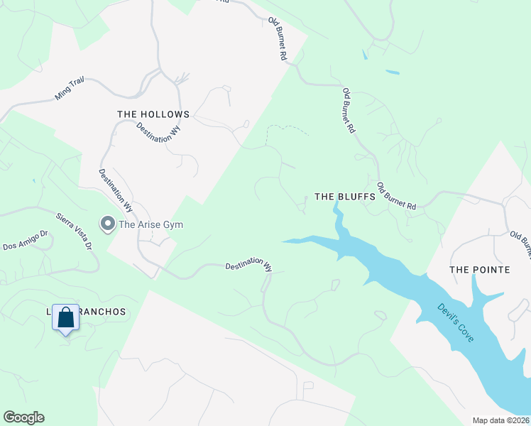map of restaurants, bars, coffee shops, grocery stores, and more near 6801 Sunset Ridge Way in Lago Vista