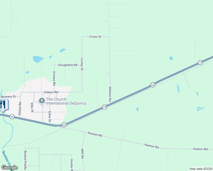 map of restaurants, bars, coffee shops, grocery stores, and more near 225 Malone Rd in DeQuincy
