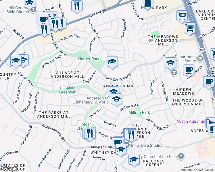 map of restaurants, bars, coffee shops, grocery stores, and more near 1000 Solano Drive in Austin