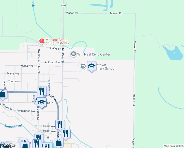 map of restaurants, bars, coffee shops, grocery stores, and more near 20883 Fuller Warren Drive in Blountstown