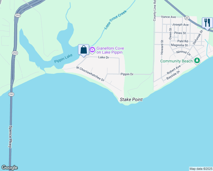 map of restaurants, bars, coffee shops, grocery stores, and more near 921 East Choctawhatchee Drive in Niceville