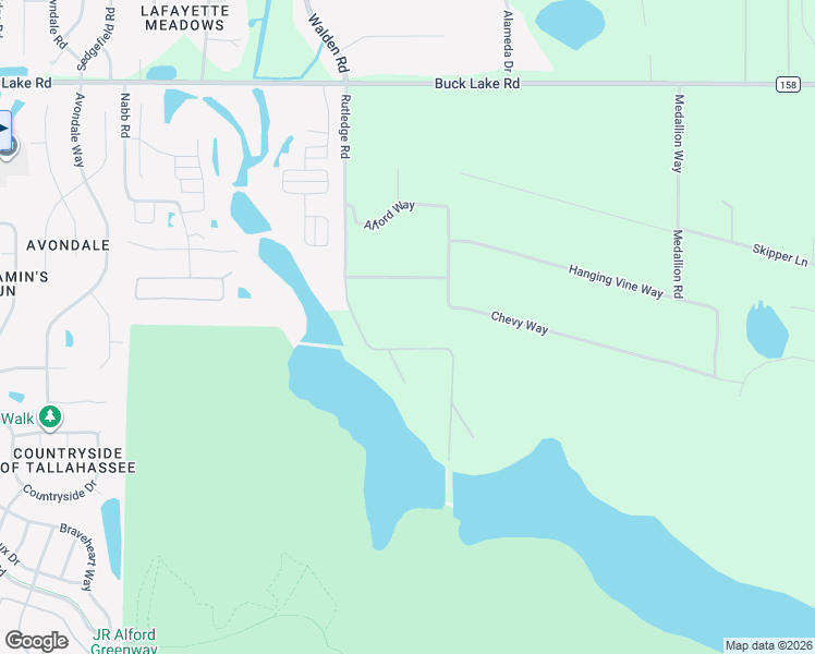 map of restaurants, bars, coffee shops, grocery stores, and more near 304 Rutledge Road in Tallahassee
