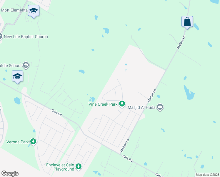 map of restaurants, bars, coffee shops, grocery stores, and more near 7700 Cele Road in Manor