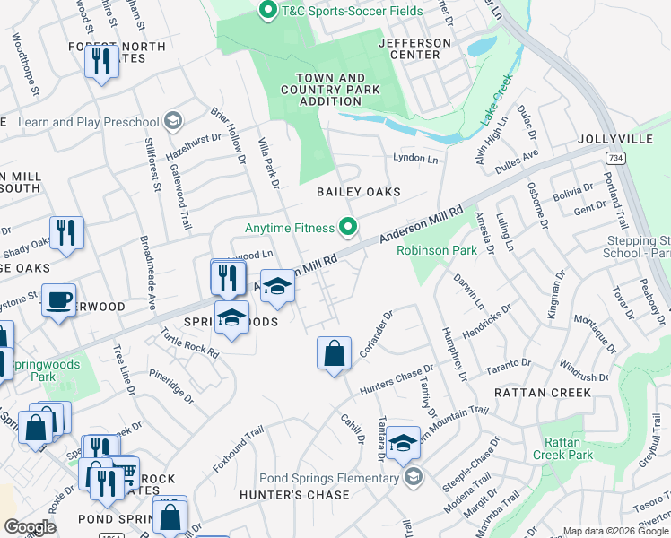 map of restaurants, bars, coffee shops, grocery stores, and more near 8601 Snowden Cove in Austin