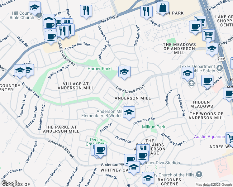 map of restaurants, bars, coffee shops, grocery stores, and more near 1027 Verbena Drive in Austin