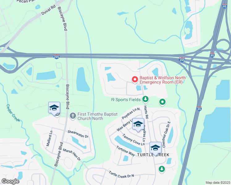map of restaurants, bars, coffee shops, grocery stores, and more near 910 Plumbridge Court in Jacksonville