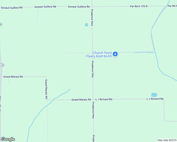 map of restaurants, bars, coffee shops, grocery stores, and more near 1635 Prudence Highway in Church Point
