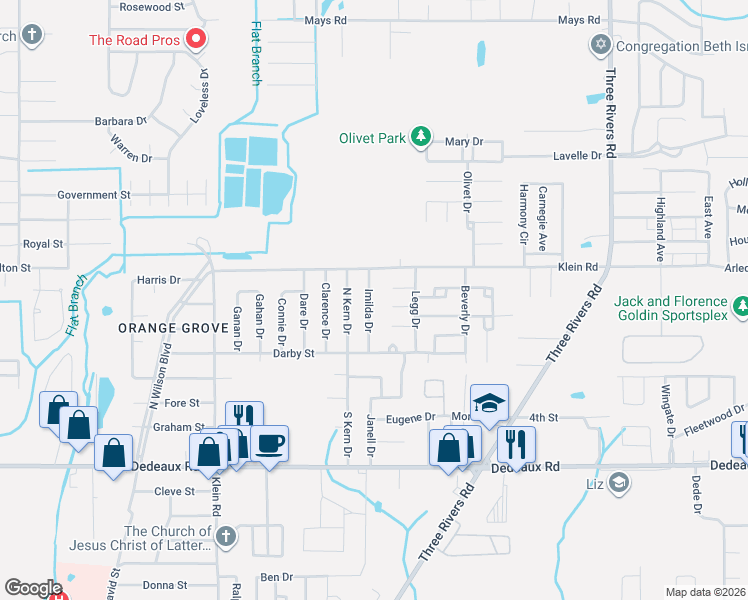 map of restaurants, bars, coffee shops, grocery stores, and more near 104 Michael Court in Gulfport