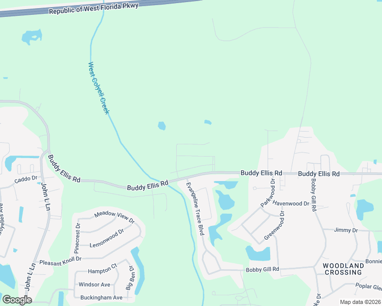 map of restaurants, bars, coffee shops, grocery stores, and more near 12196 Buddy Ellis Road in Denham Springs