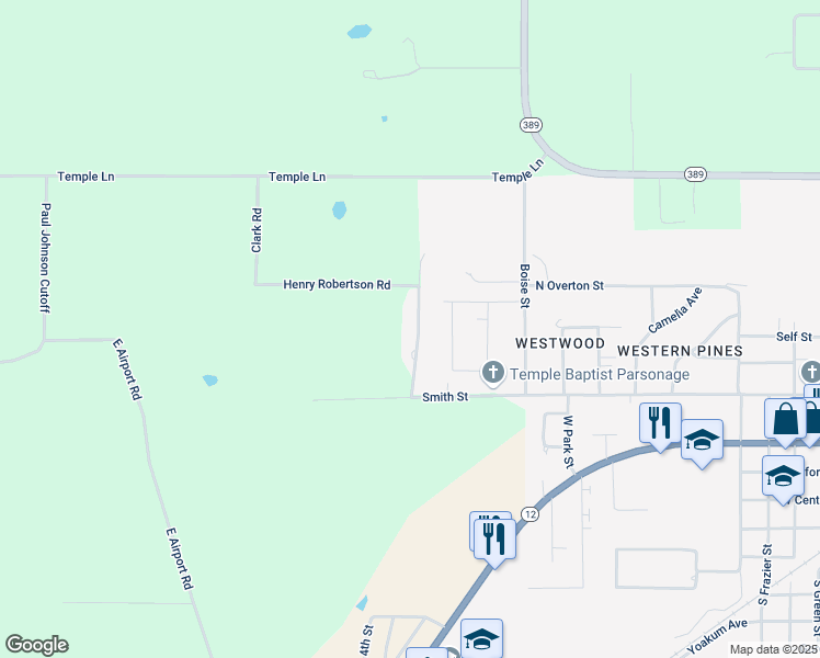 map of restaurants, bars, coffee shops, grocery stores, and more near 933 Henry Robertson Road in DeQuincy