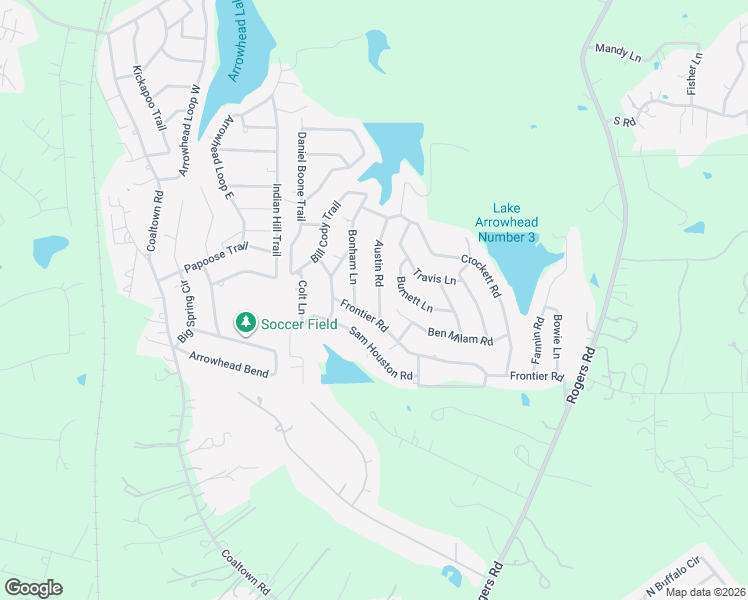 map of restaurants, bars, coffee shops, grocery stores, and more near 14945 Austin Road in Willis