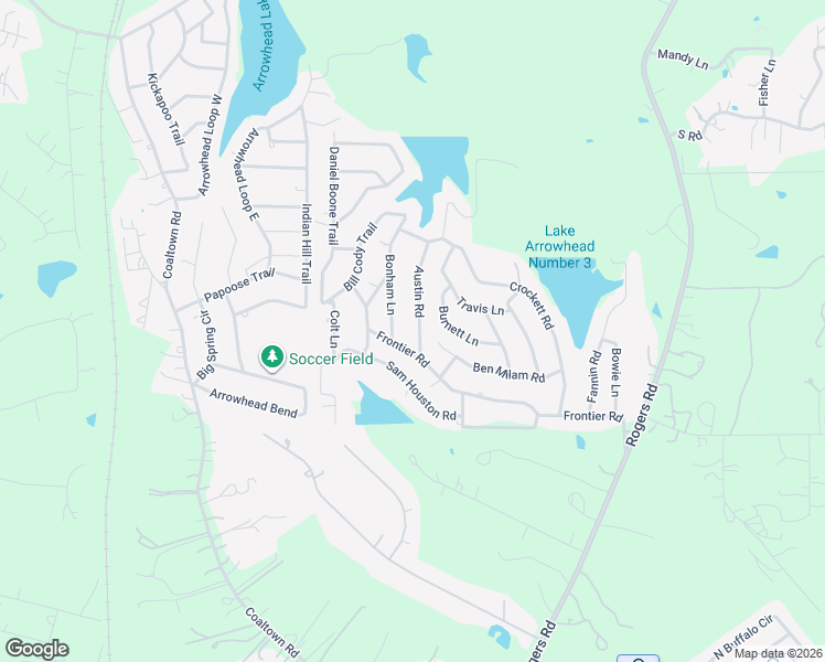 map of restaurants, bars, coffee shops, grocery stores, and more near 14945 Austin Road in Willis
