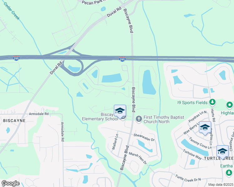 map of restaurants, bars, coffee shops, grocery stores, and more near 1476 Biscayne Bay Drive in Jacksonville