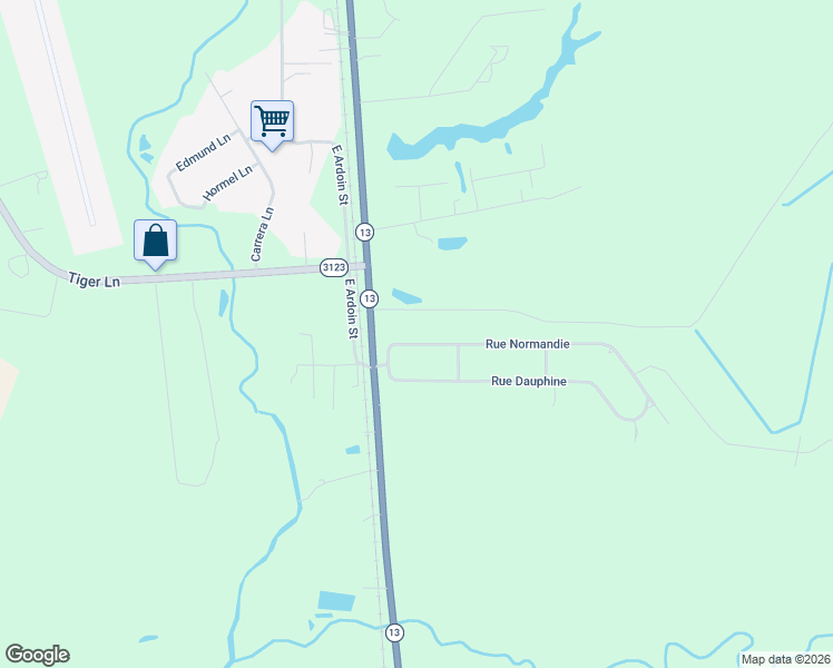 map of restaurants, bars, coffee shops, grocery stores, and more near 424 Rue Normandie in Eunice