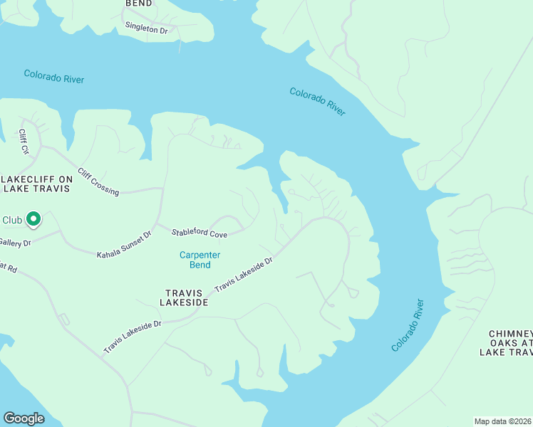 map of restaurants, bars, coffee shops, grocery stores, and more near 3013 Stableford Cove in Spicewood