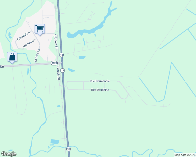 map of restaurants, bars, coffee shops, grocery stores, and more near 324 Rue Normandie in Eunice