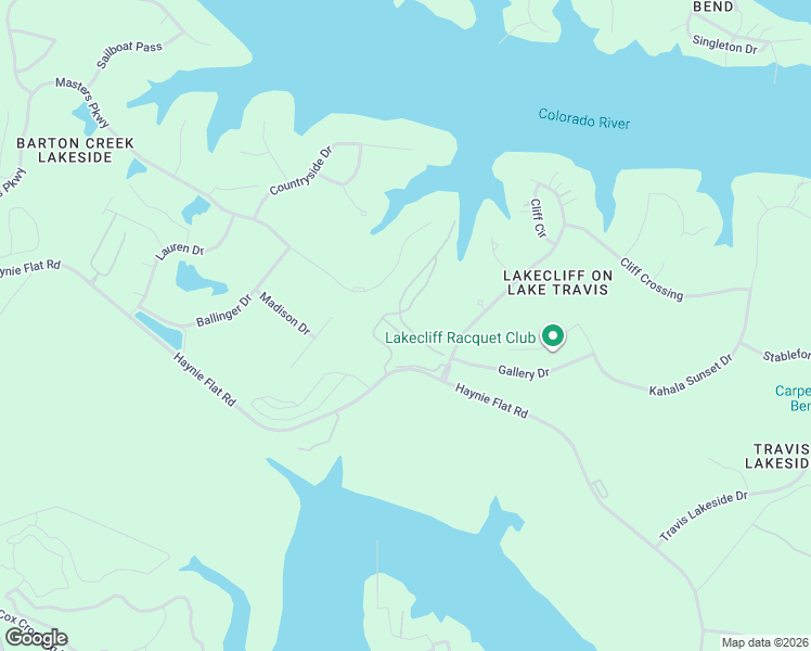 map of restaurants, bars, coffee shops, grocery stores, and more near 2300 Cliff Point in Spicewood