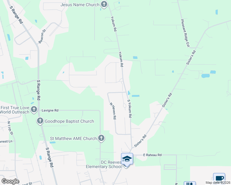 map of restaurants, bars, coffee shops, grocery stores, and more near 2002 North Haven Road in Ponchatoula