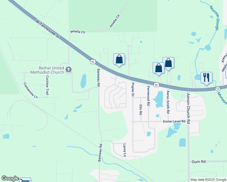 map of restaurants, bars, coffee shops, grocery stores, and more near 356 Bayhead Drive in Tallahassee