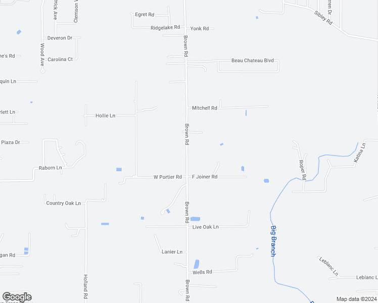 map of restaurants, bars, coffee shops, grocery stores, and more near 41282 Brown Road in Ponchatoula