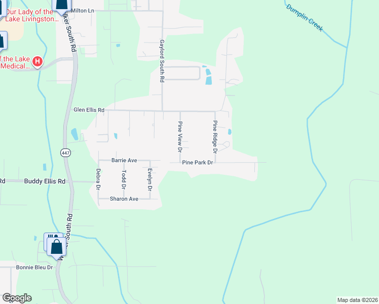 map of restaurants, bars, coffee shops, grocery stores, and more near 26800 Pine View Drive in Walker