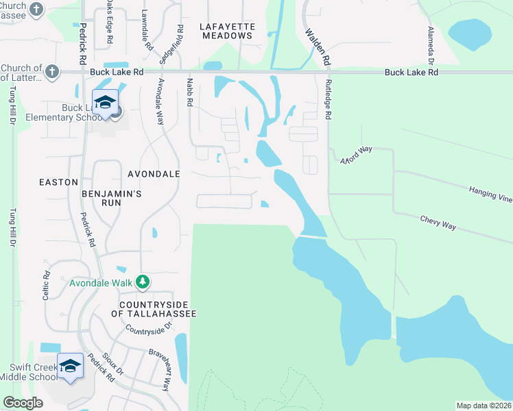 map of restaurants, bars, coffee shops, grocery stores, and more near 6061 Observation Circle in Tallahassee