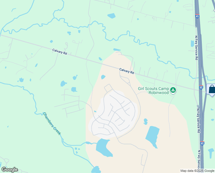 map of restaurants, bars, coffee shops, grocery stores, and more near 5807 Calvary Road in Willis