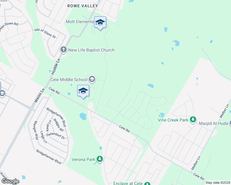 map of restaurants, bars, coffee shops, grocery stores, and more near 6908 Cele Road in Pflugerville