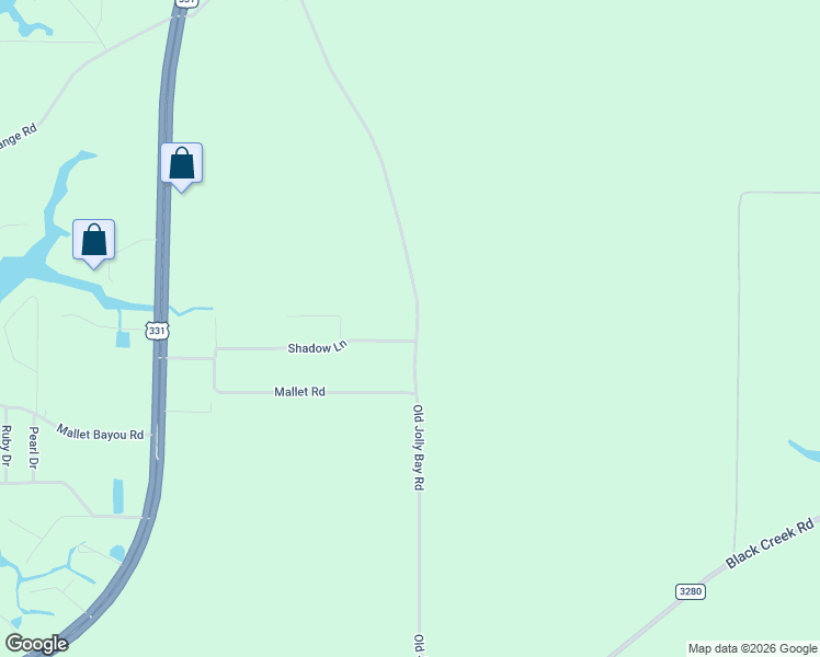 map of restaurants, bars, coffee shops, grocery stores, and more near 2236 Old Jolly Bay Road in Freeport